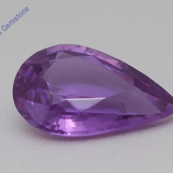 Pear Loose Sapphire (1.46 Ct Pinkish Purple Vs2) Gia C53000099 - Picture 1 of 6